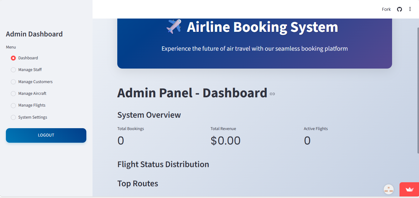 Sky Reserve dashboard